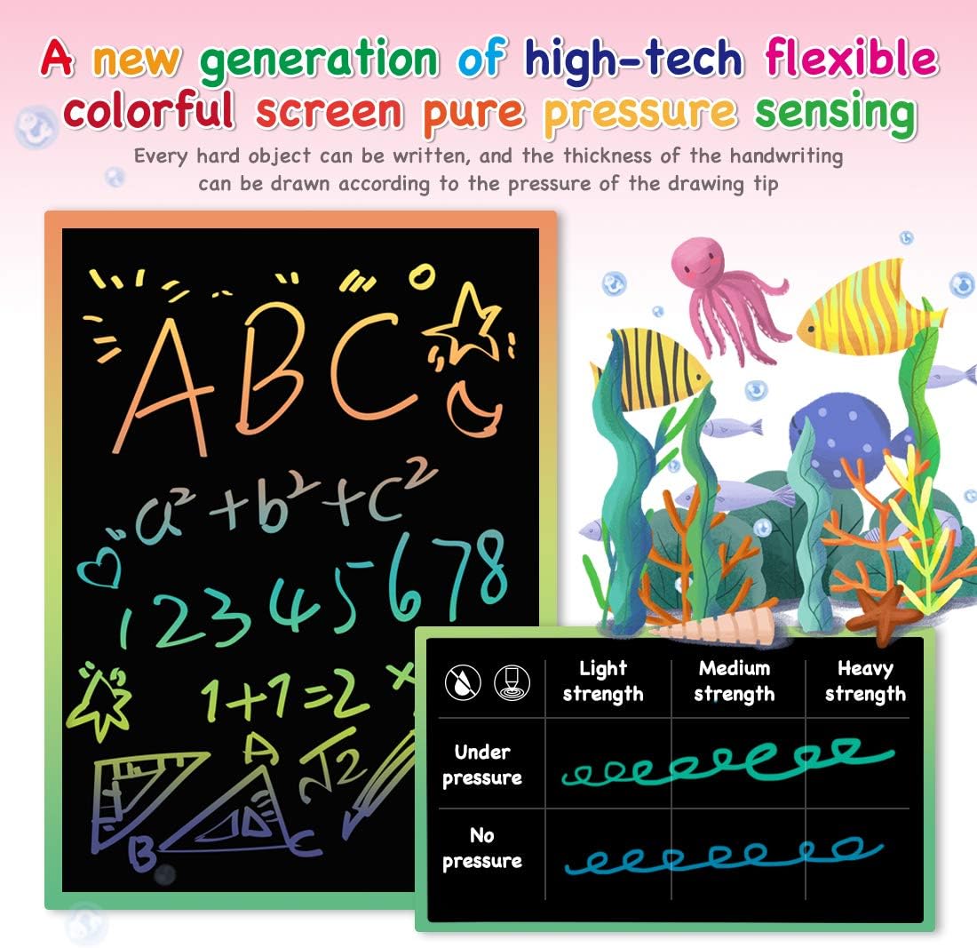 ORSEN LCD Writing Tablet 10 Inch, Colorful Doodle Board Drawing Pad for Kids, Toddler Toys for 3 4 5 6 7 8 Year Old Girls Boys Gifts (Pink)