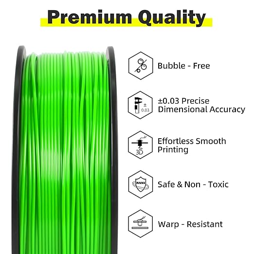 Geeetech TPU Filament 1.75mm – 95A Flexible 3D Printer Filament with High Elasticity, 1KG (2.2lbs) Spool, Dimensional Accuracy ±0.03mm, Fits Most FDM Printers, Green