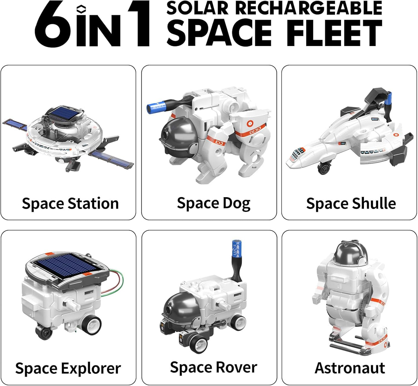 STEM Projects for Kids Ages 8-12, Science Kits for Boys 8-14, 6-in-1 Solar Robot Space Toys Building Science Kits Gifts for 7 8 9 10 11 12 13 Year Old Boys Girls Teen