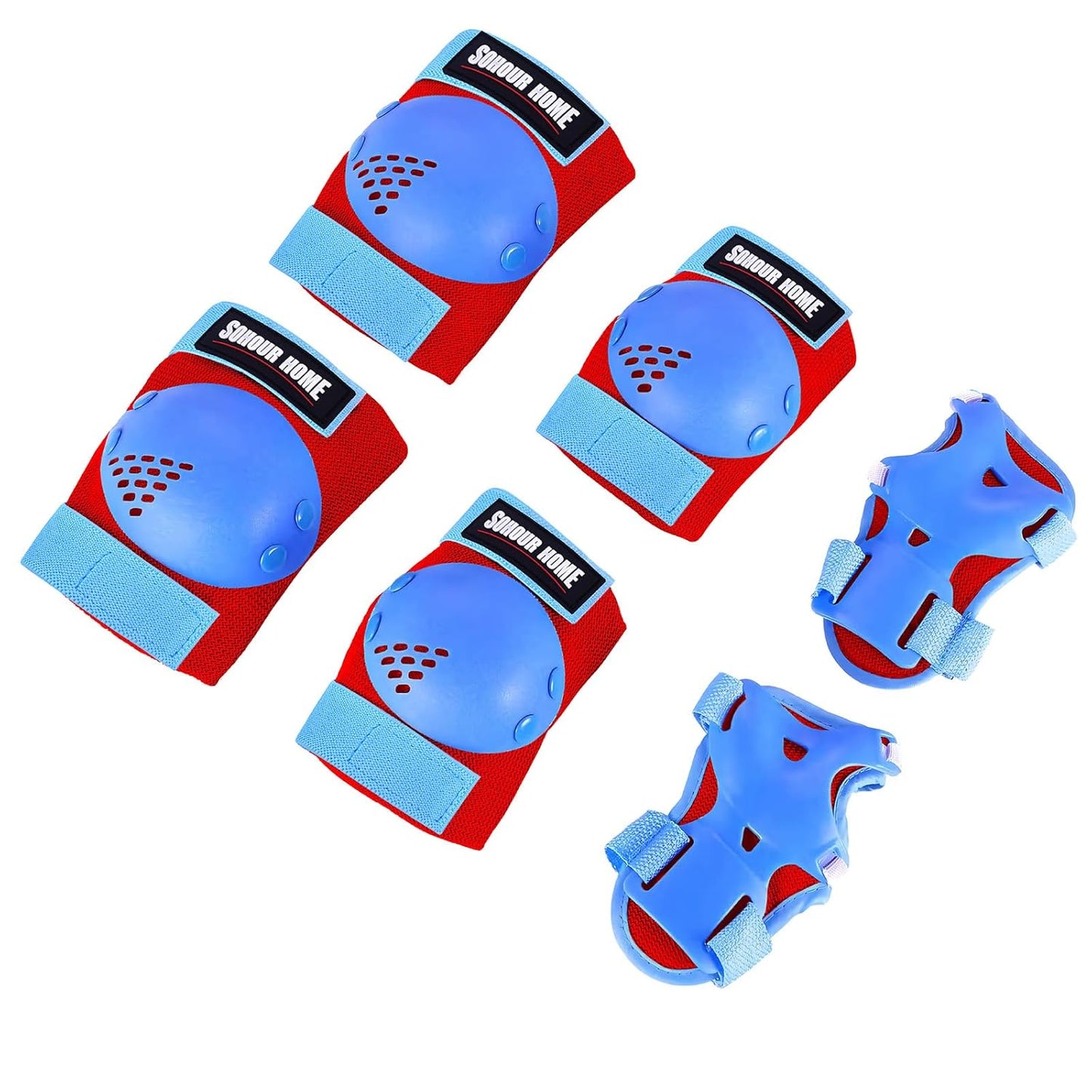 Youth/Kids Knee Pads Elbow Pads Wrist Guards Protective Gear Set for 3-15 Years Child Roller Skates, Skateboard, Cycling, Inline Skating, BMX Bike, Balance Bike, Scooter Riding and Other Outdoor Sports