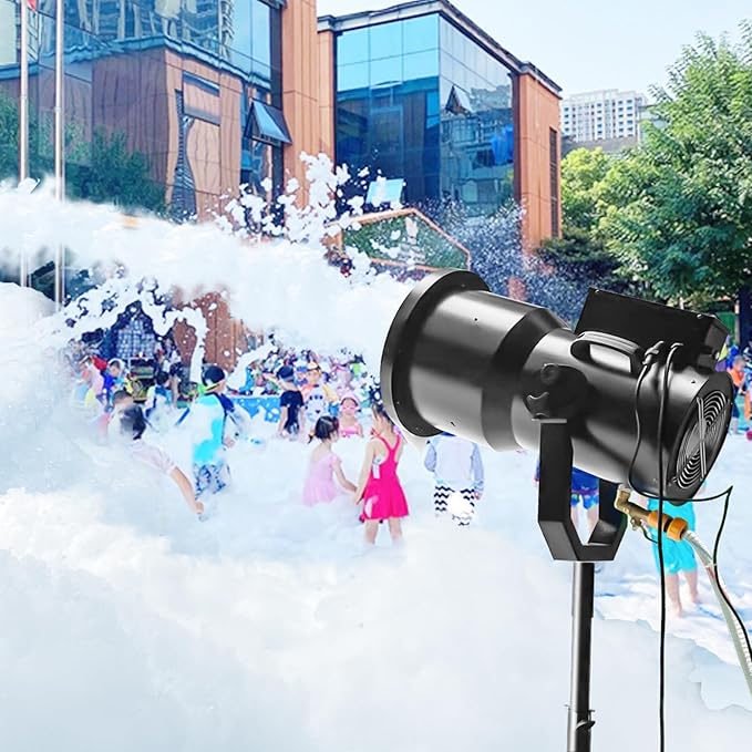 Foam Machine for Party Whit 9 LED Lights, Party Foam Machine with Water Tank, Foam Cannon for Garden, Pool, Indoor, Birthdays, Celebrations, and Backyard Events