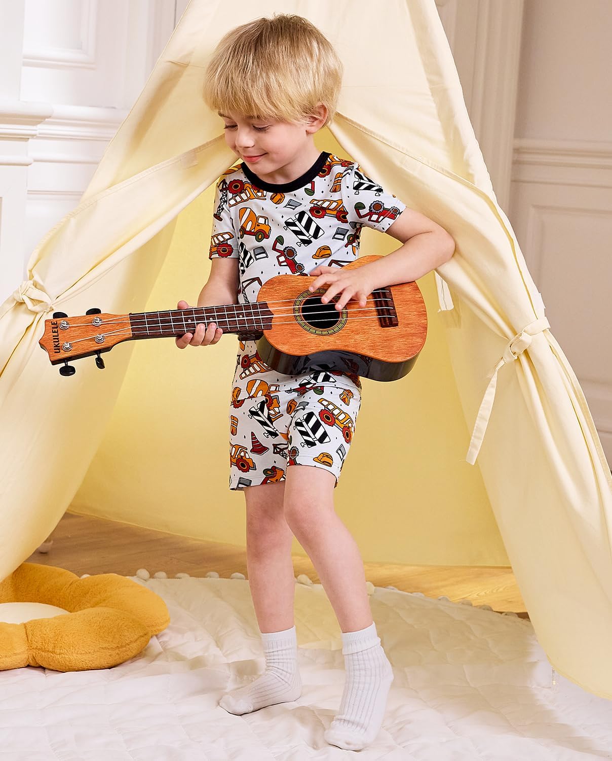 Bamboo Viscose Toddler Animal Pajamas Boys Girls Kids Cool Short Summer 12M-8Y Snug fit Pjs Set 2pcs