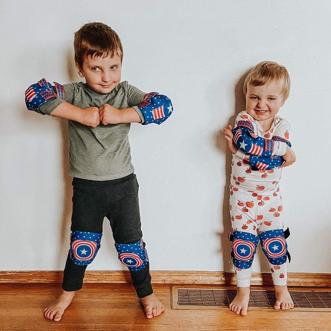 Soft-Style Kids Knee and Elbow Pads with Bike Gloves, Flexible Impact-Resistant Gear for Ages 2-11, Designed for Balance Bikes, Roller-Skating, and Skateboarding