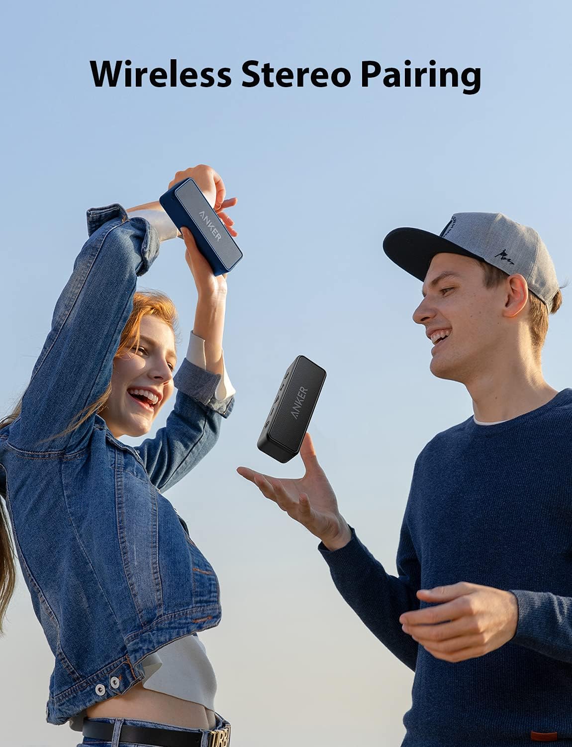 Anker Soundcore 2, 12W Dual-Driver, Portable Bluetooth Speakers for Daily Use, and Wireless, 24-Hour Playtime, IPX7 Water Resistant, Built in Mic, 66 ft Bluetooth Range- Navy Blue