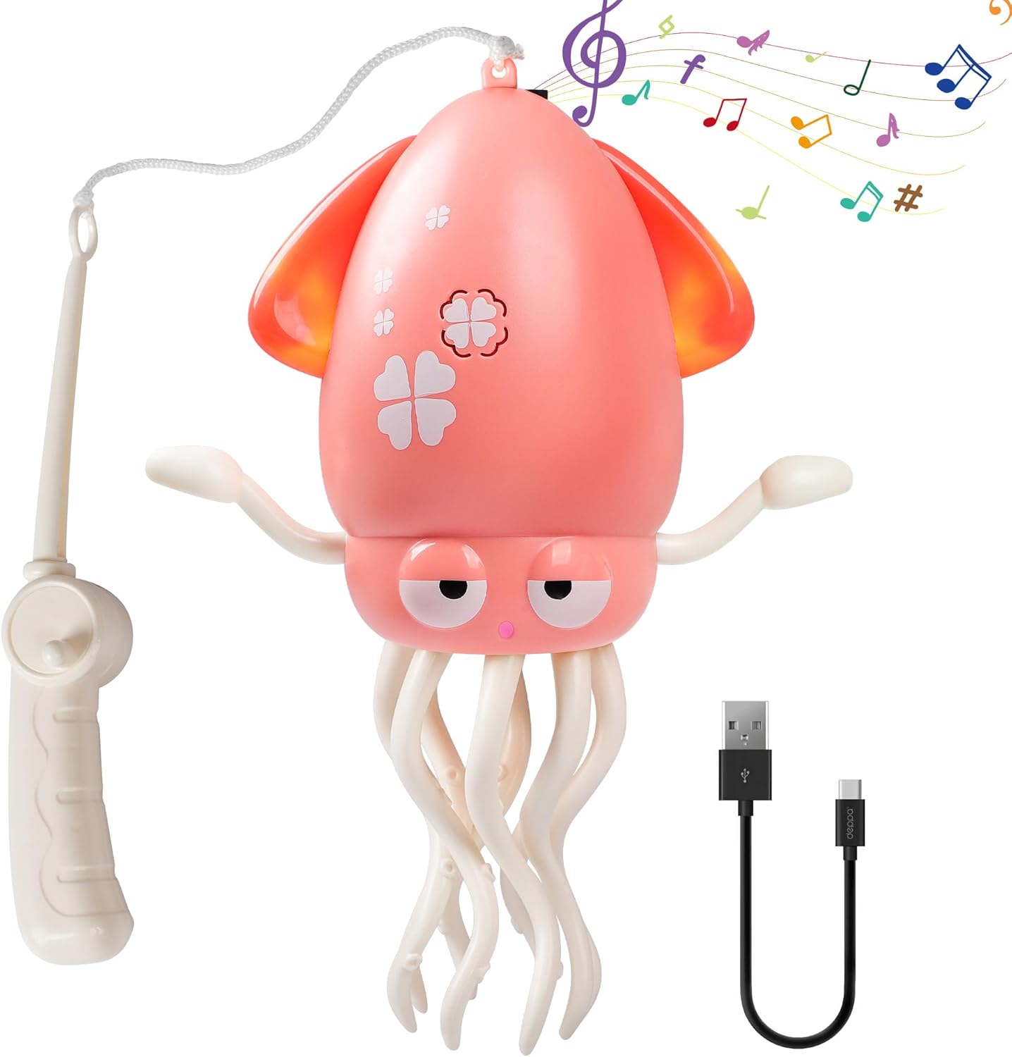 Magic Dancing Octopus Toys, Musical LED Toy, 3 Colors Available (Pink)