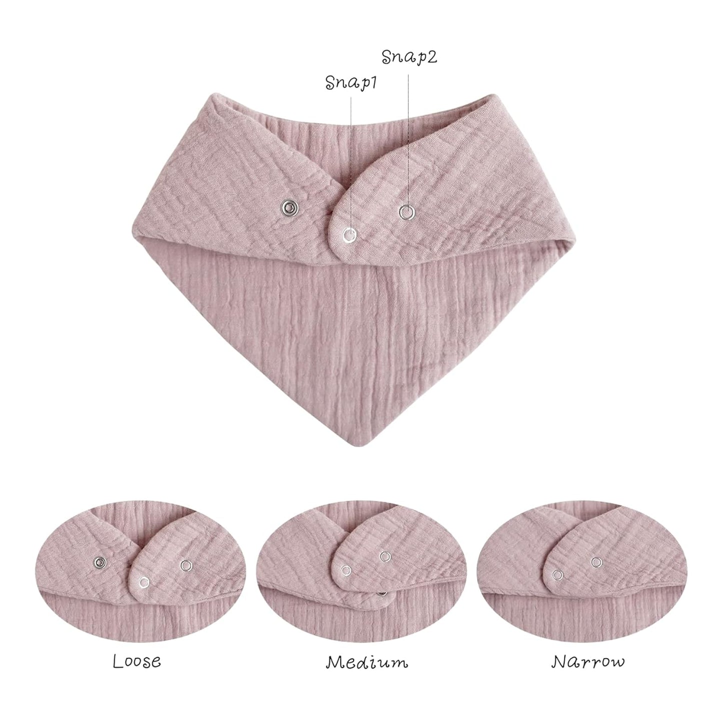 Konssy Muslin Baby Bibs 10 Pack Baby Bandana Drool Bibs 100% Cotton for Unisex Boys and Girls, Soft Absorbent Set for Teething and Drooling