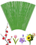 100 PCS FIVEIZERO 26 Gauge LightGreen Floral Wire Stems for Artificial Flower Making,Florist Wires,Flower Wire for Crafts,Alambre para Flores for Wreaths, Flower Arrangements and DIY Projects