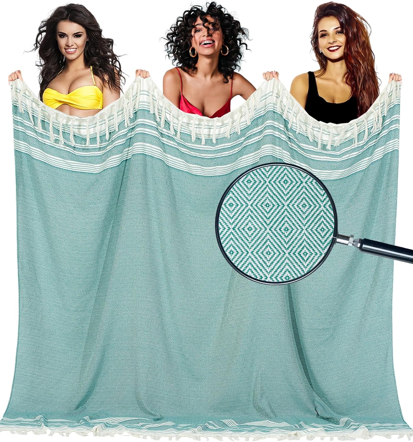 Oversized Turkish Beach Towel Blanket Cotton Giant XL Sandproof Towels Huge Linen XXL Extra Large Big Throw Quilt Blankets for Adults Cloud Travel Camping Glamping Accessories Essentials