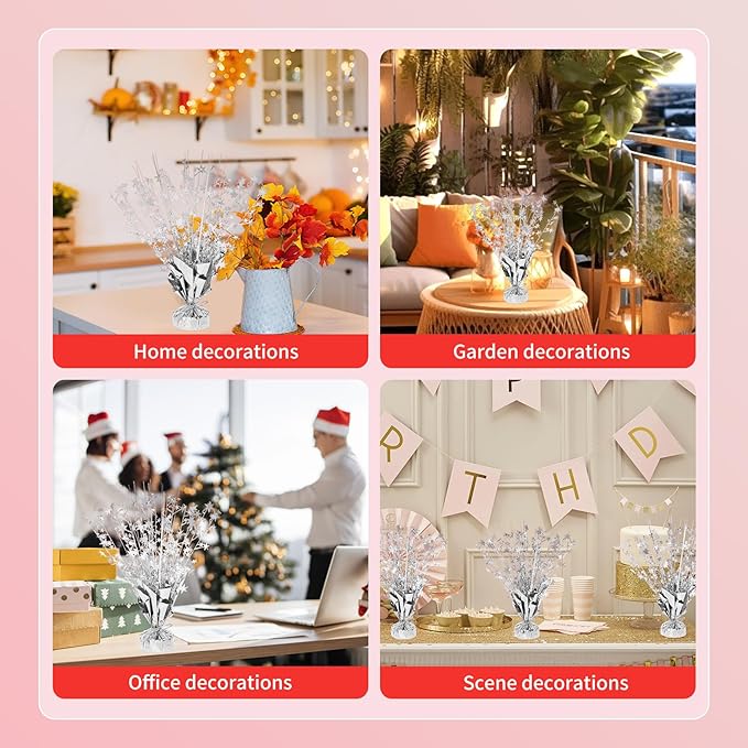 6 Pack Star Table Centerpieces for Party, Birthday Table Decorations for Kids Adults, Party Centerpieces for Tables for Wedding Baby Shower Graduation Holiday Event (Silver)