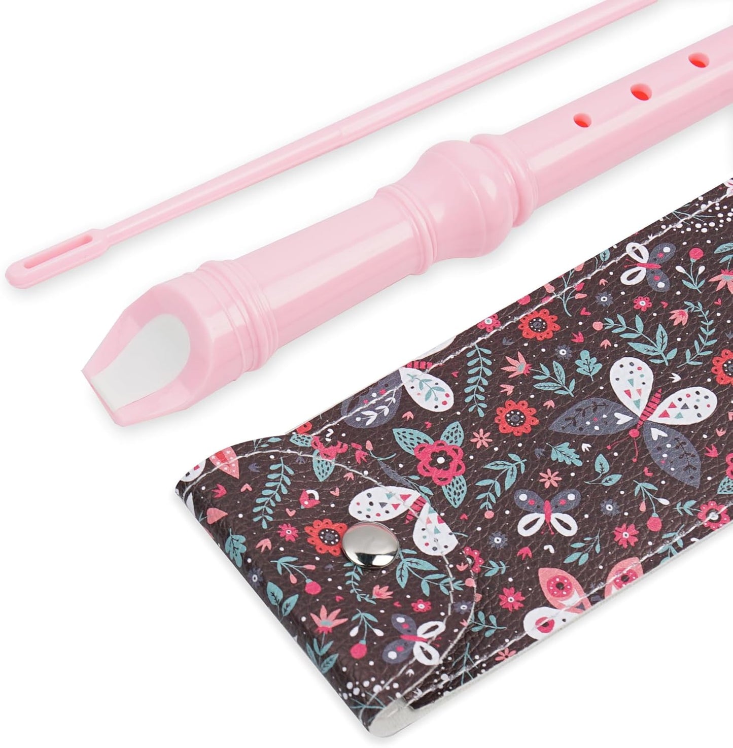 LIZIMANDU Recorder Instrument for Beginner Kids Adults,8-Hole Soprano Descant Recorder Music Flute with with Cleaning Rod & Leather Case For School Student Home Entertainment(2-Butterfly)