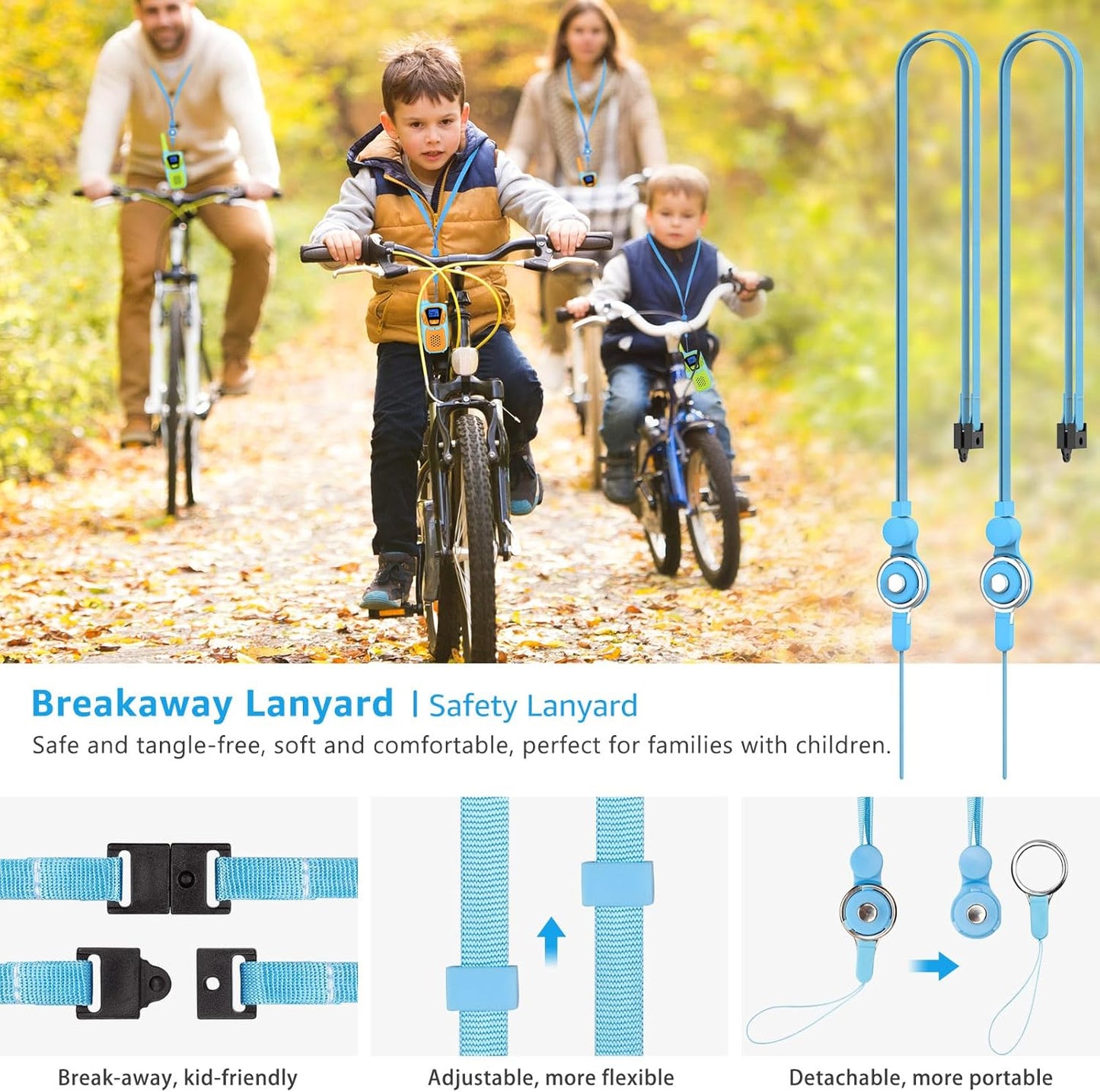 Walkie Talkies for Kids Long Range Walkie-Talkie for Adults Rechargeable 4 Pack with Lanyard 4 Miles NOAA USB, Family Pink 2 Way Radio Toys for 3-12 Year Old Boys Girls Toddlers Camping Skiing