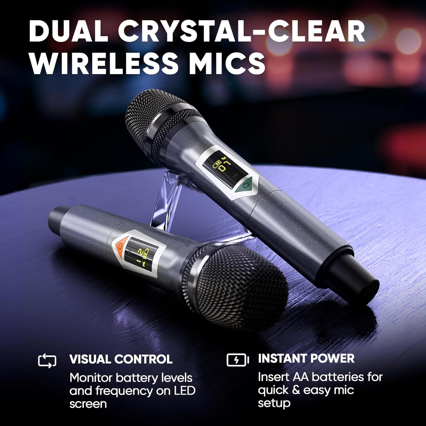 Professional Karaoke Machine with Lyrics Display Screen for Adults, 2 Wireless Microphones, Bluetooth Portable PA Speaker System Set with Built in 15" Touch Tablet with Android & WiFi, Alto X6