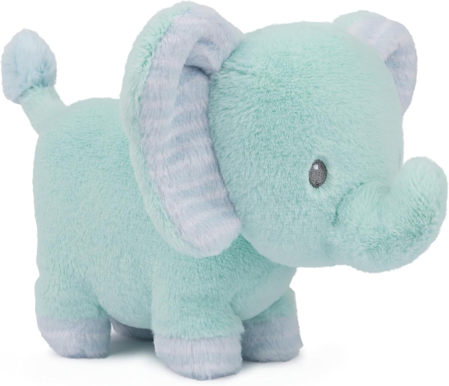 GUND Baby Safari Friends Collection Plush Elephant with Chime, Sensory Toy Stuffed Animal for Babies and Newborns, Teal, 7"