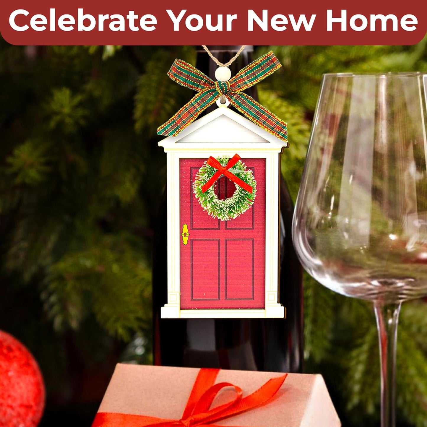 First Christmas in New Home Ornament 2024 - Our First House, Apartment, Wood New Home Decor - Housewarming Gift