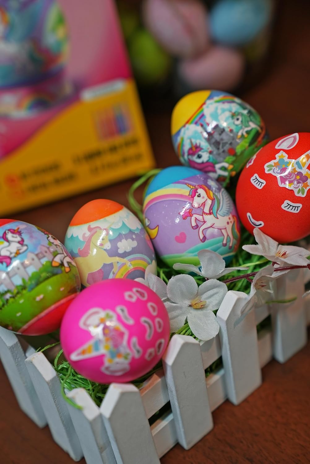 Egg Decorating Kit Planet Eggs & Unicorn Eggs - Complete Decorative Eggs Set with Liquid Dyes, Thermal Stickers, Egg Stands, and More - Fun Easter Egg Dye Kit Arts and Crafts for Kids (Pack of 2)