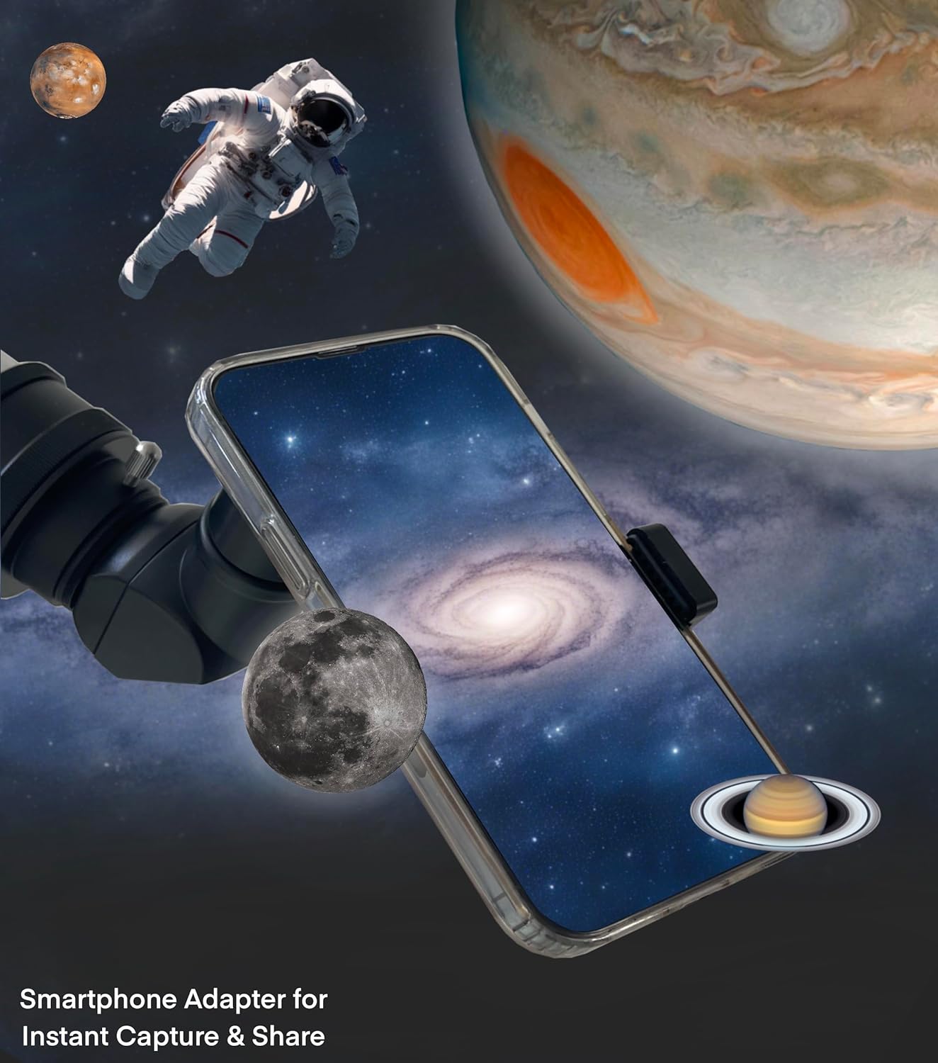 SpectrumOI Telescope for Kids, Telescope for Adults Astronomy Gifts, Telescope for Kids 8-12 - Premium EQ Refractor Telescope 80mm Aperture with Aspherical Eyepiece