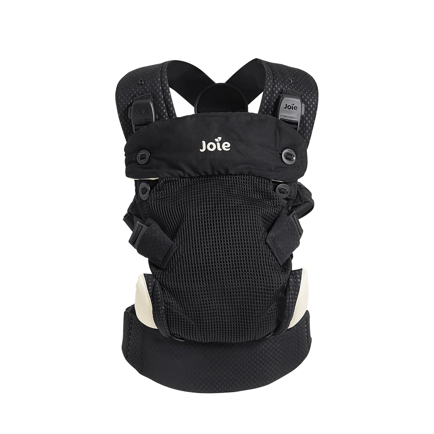 Joie Savvy Lite Air 3-in-1 Baby Carrier – Lightweight, Ergonomic Baby Carrier with 3 Carry Positions, Breathable Fabric, Padded Straps, and Lumbar Support (Jet)