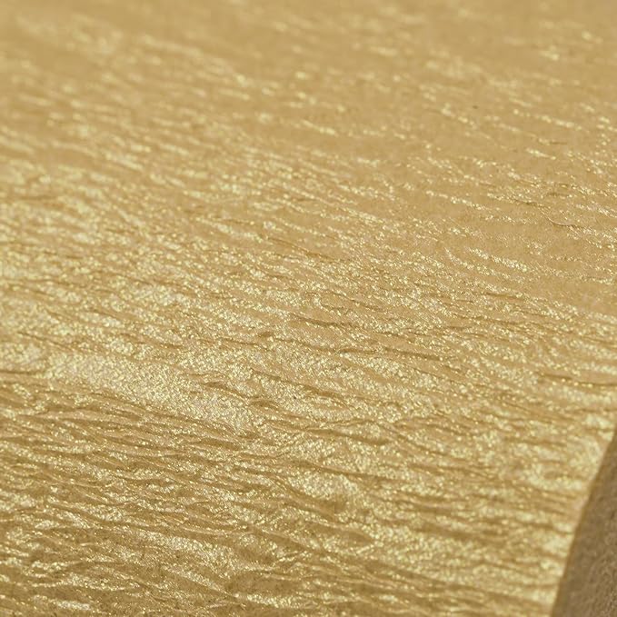 PartyWoo Crepe Paper Streamers 4 Rolls 328ft, Pack of Crepe Paper Pearl Gold Party Streamers, Crepe Paper for Birthday Decorations, Party Decorations, Baby Shower Decorations (1.8 in x 82 Ft/Roll)