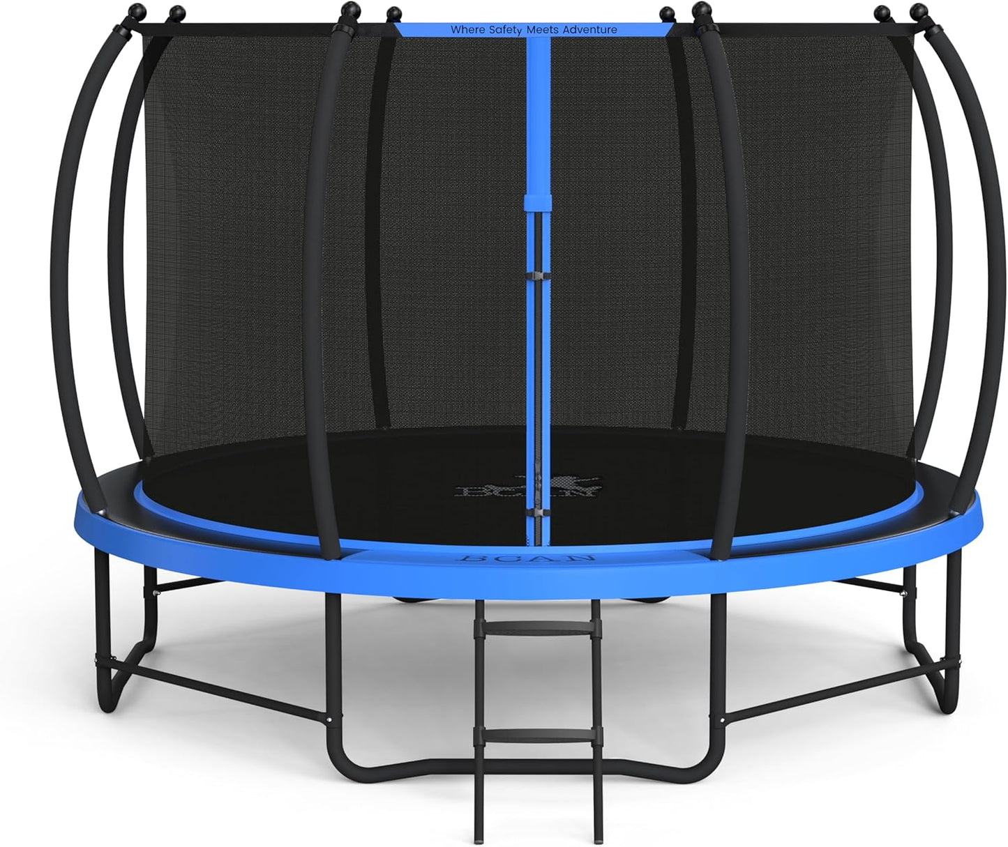 BCAN 8FT 10FT 12FT 14FT 15FT 16FT Recreational Trampoline with Enclosure for Kids Adults, ASTM Approved, Outdoor Trampolines with Ladder for Kids