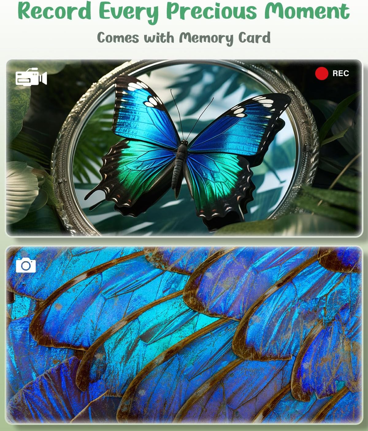 Microscope Camera for Kids Gifts Toys- Handheld Pocket Microscopes with 2.4" Screen and Autofocus - Mini Digital Educational Science Kit for Christmas Birthday for Age 3-5 5-7 8-12 Girls Boys (Green)