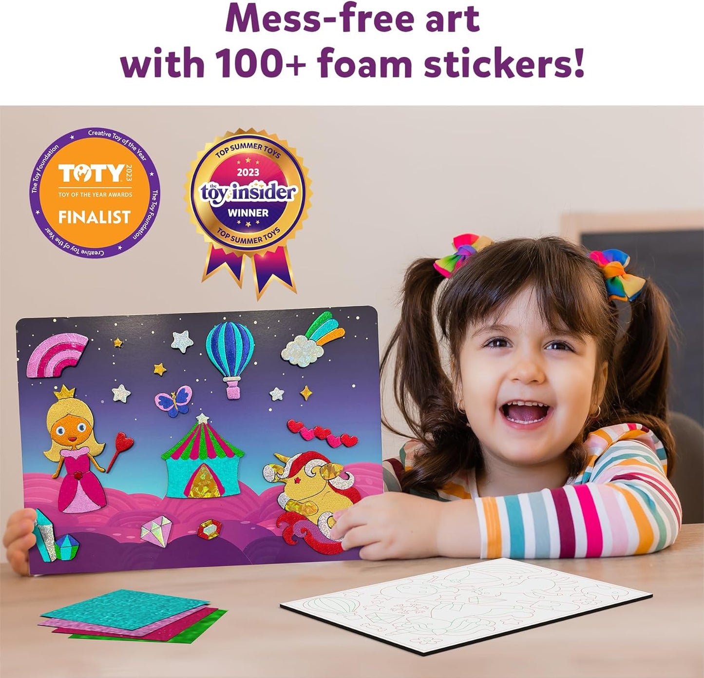 Skillmatics Foil Fun - Unicorns & Princesses, No Mess Art for Kids, Craft Kits & Supplies, DIY Creative Activity, Travel Toys, Gifts for Ages 4, 5, 6, 7, 8, 9