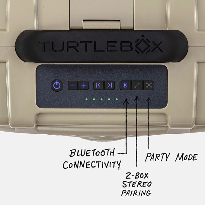 Turtlebox Original Gen 3: Portable Outdoor Bluetooth Speaker – Ultra-Loud (120dB), Waterproof (IP67), Rugged, Impact-Resistant, 3-Day Battery | Party Mode: Unlimited Pairing Stereo, Tan/Camo