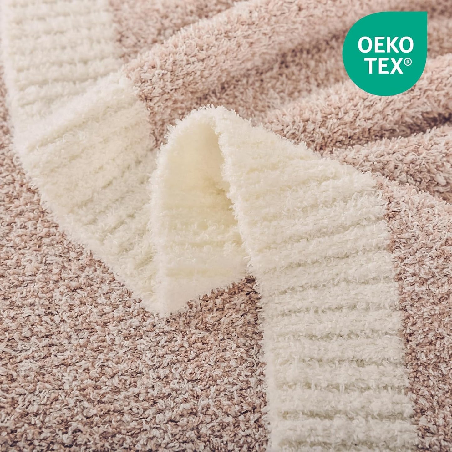 NEXHOME PRO Soft Blanket for Women, Twin Size Cozy Blanket Warm Reversible Knit Lightweight Throws for Sofa Bed, Picnic, Heather Terracotta, 60 x 80 inches