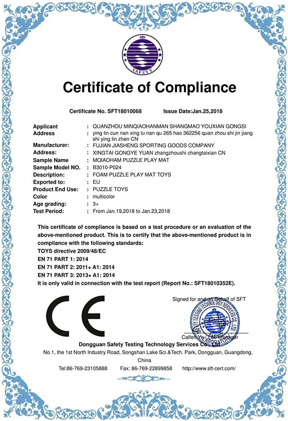 MQIAOHAM® 18 Pieces Puzzle Play Mats, Soft Baby Play Mat, Kids Interlocking Foam Floor Tiles, Toddlers Carpet Playmats G301018-104