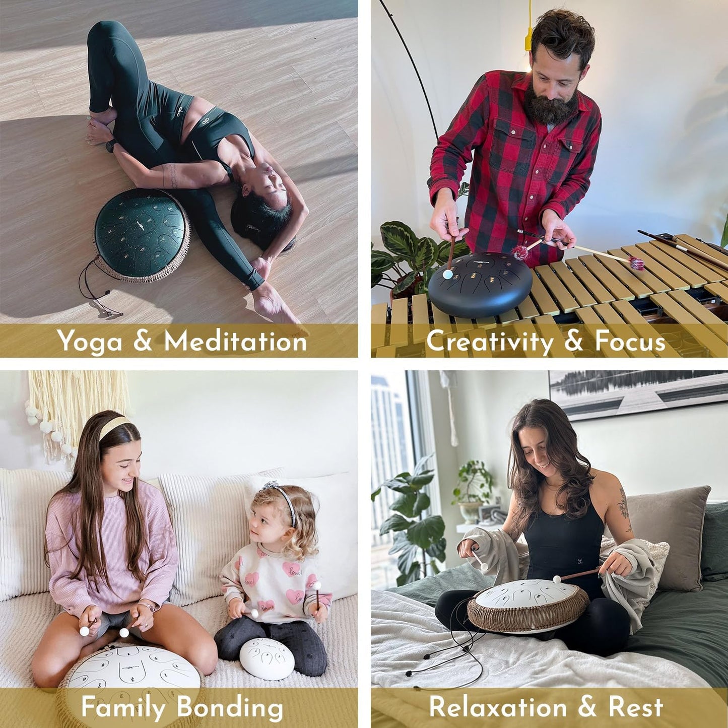 The Balmy Drum - 8 Note 6 Inch Steel Tongue Drum, Steel Drum Instrument, Drums For Children and Adults, Balmy Drum Set for Kids with Music Book, Handpan, Mallet and Carry Bag (Blue)