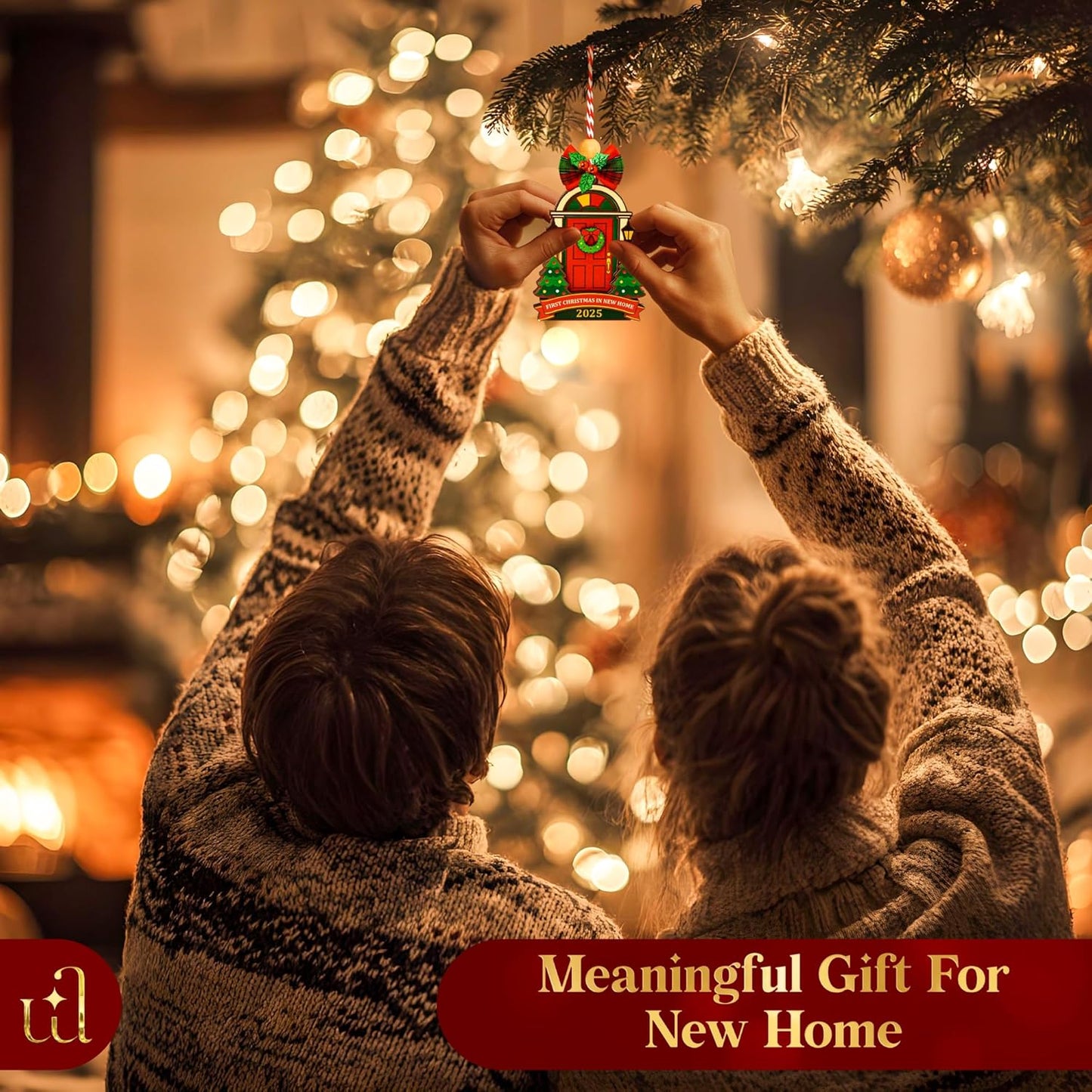 New Home Ornament 2025 - Our First Home Ornament 2025 for Christmas Tree Decorations, Christmas Ornaments New Homeowner Gifts Ideas, House Warming Gifts for Couples