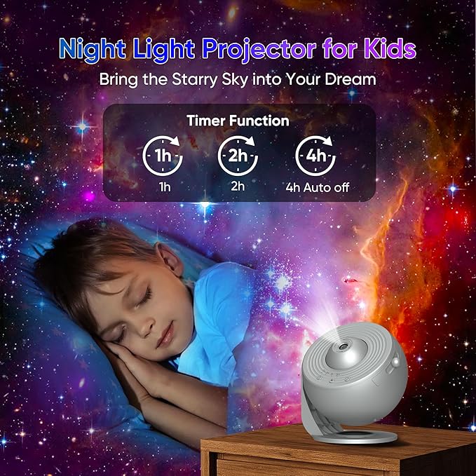 Galaxy Projector for Bedroom,13 in 1 Star Projector with Timer and 3 Button Control 360° Rotating Planetarium Ceiling Night Light Projector for Kids,Adult,Gifts,Ceiling,Bedroom Room Decor