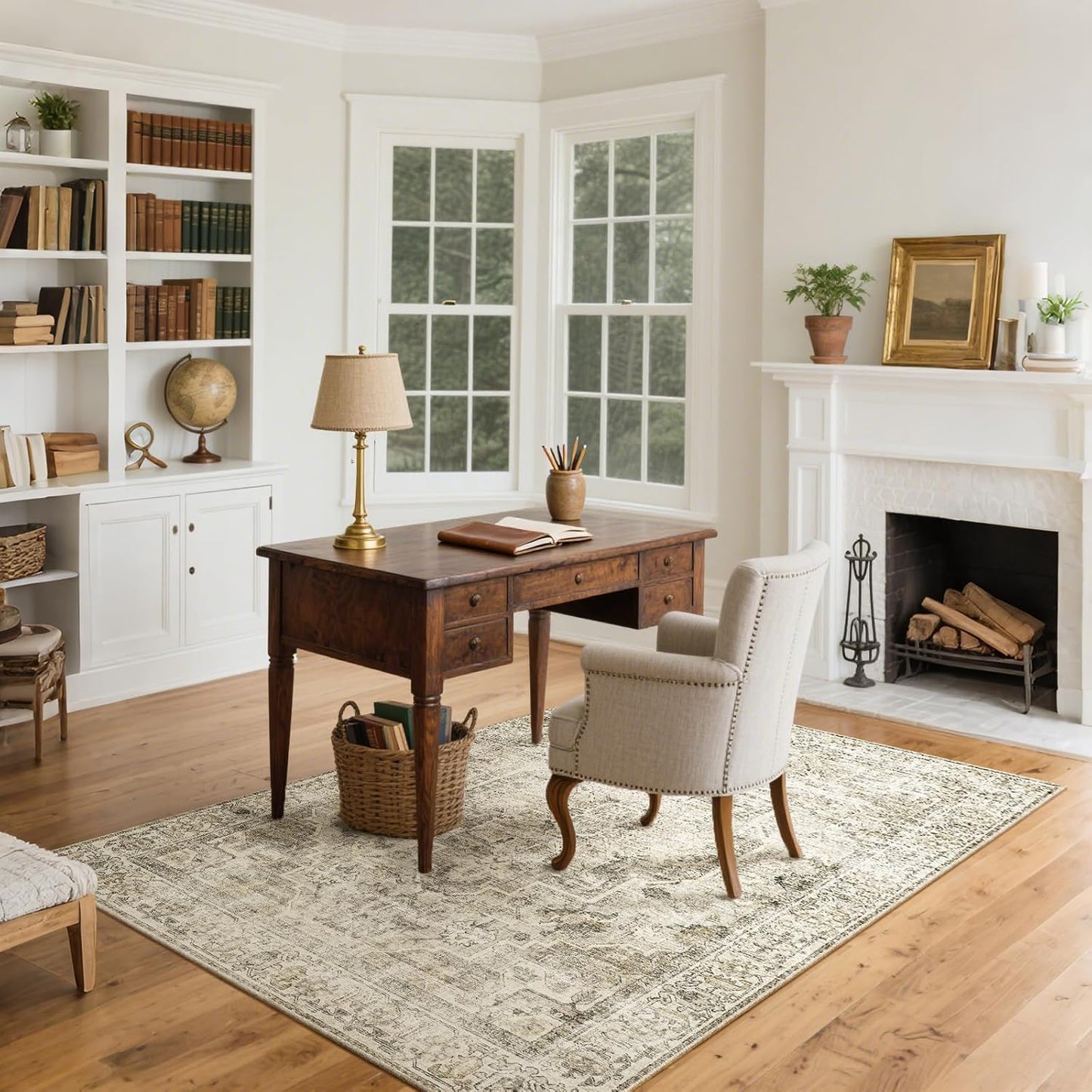 Machine Washable Throw Rugs for Entryway: Door Mat Indoor Entrance 4x6 Small Rug Stain Resistant Non-Slip Low Pile Soft Carpet for Kitchen Front Door Indoor Entry Bathroom Bedroom