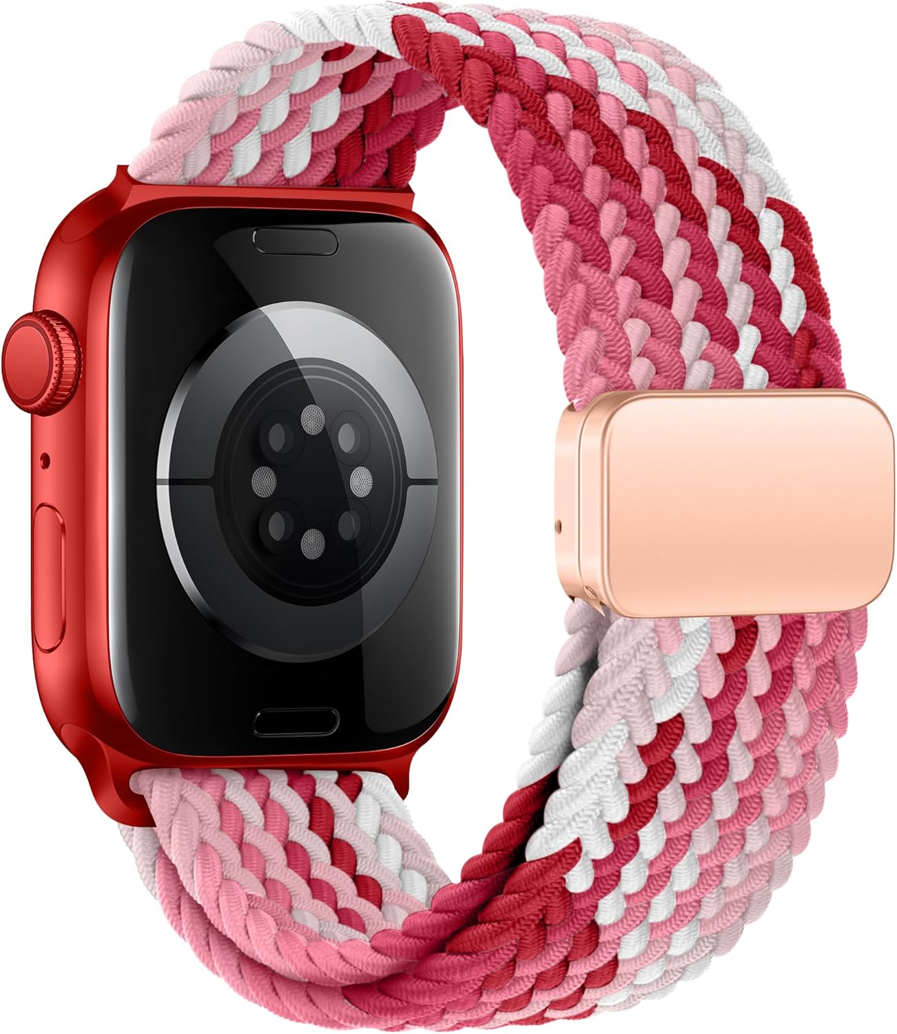 Mazoft Braided Bands With Magnetic Clasp Compatible with Apple Watch Band 38mm 40mm 41mm 42mm 44mm 45mm 46mm 49mm；Soft Nylon Sport Loop Strap for iWatch Series Ultra 2&1 10 9 8 7 6 SE 5 4 3 Women Men