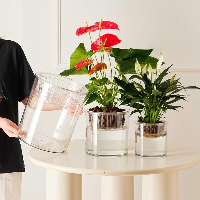 3 Acrylic Cylinder Clear Vase, Extra Large Unbreakable Plastic Flower Vases for Home Decor Centerpieces Hydroponic Plant Flower Shop Decorative (D 9.8" -D7.9 -D D6)