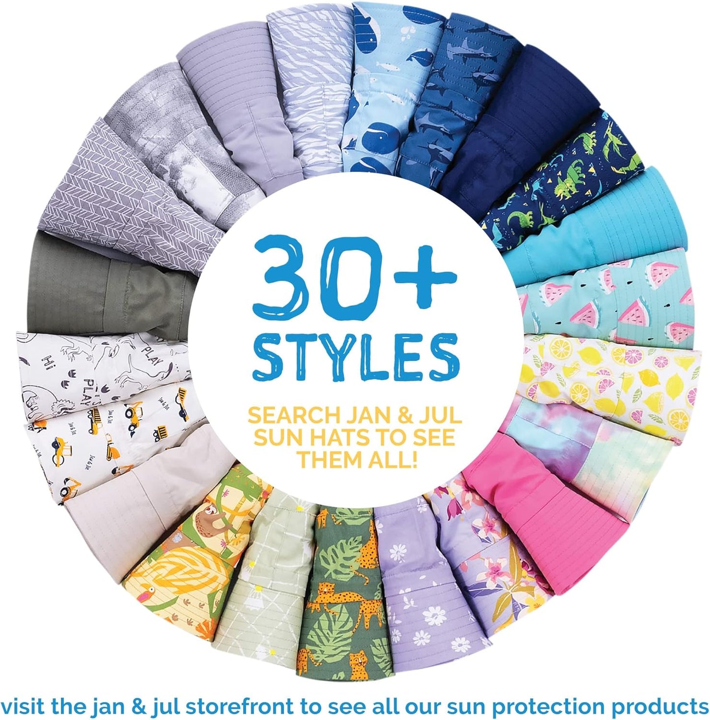 JAN & JUL Summer Adventure Wide Brim 50+ UPF Quick-Dry Sun-Hats for Kids