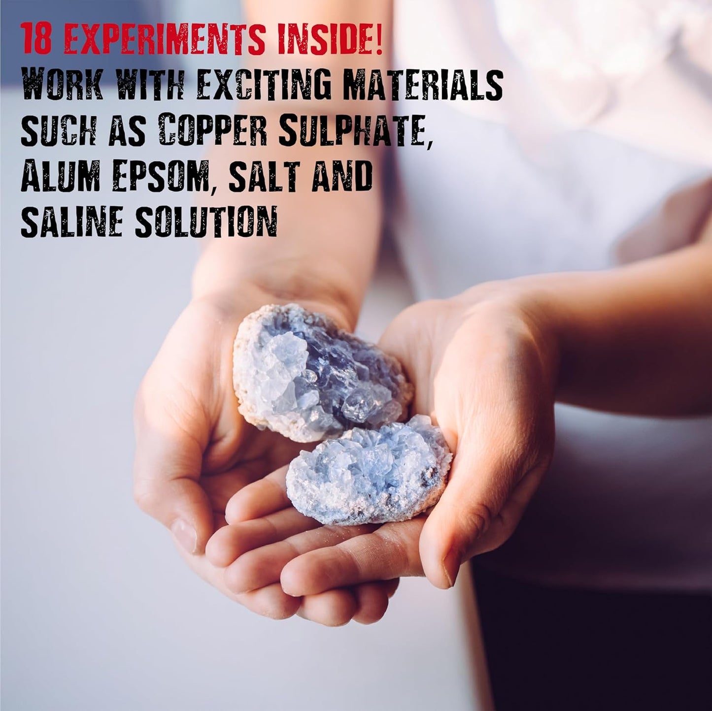 Einstein’s Crystal Craze LAB Science Kit for Kids. 18 Science Experiments Inside STEM for Boys & Girls Aged 10 and Above. Detailed Picture Guide Included.