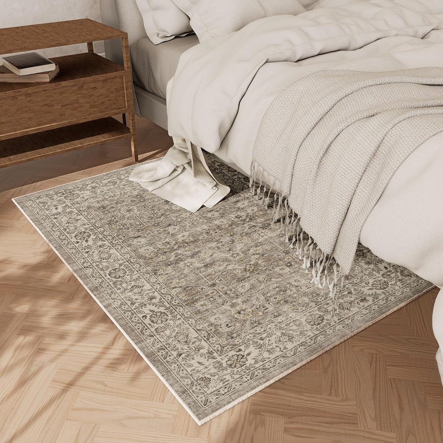 Boho Washable Throw Rugs for Entryway: Door Mat Indoor Entrance 2x3 Small Rug Stain Resistant Non-Slip Low Pile Soft Carpet for Kitchen Front Door Indoor Entrance Entry Bedroom