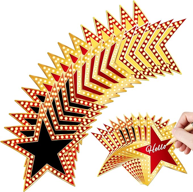 Geosar 150 Pcs Movie Star Cardboard Red Carpet Awards Night Cutouts Confetti Cutouts for Bulletin Board Movie Party Decoration Supply Wall (6 Inch)