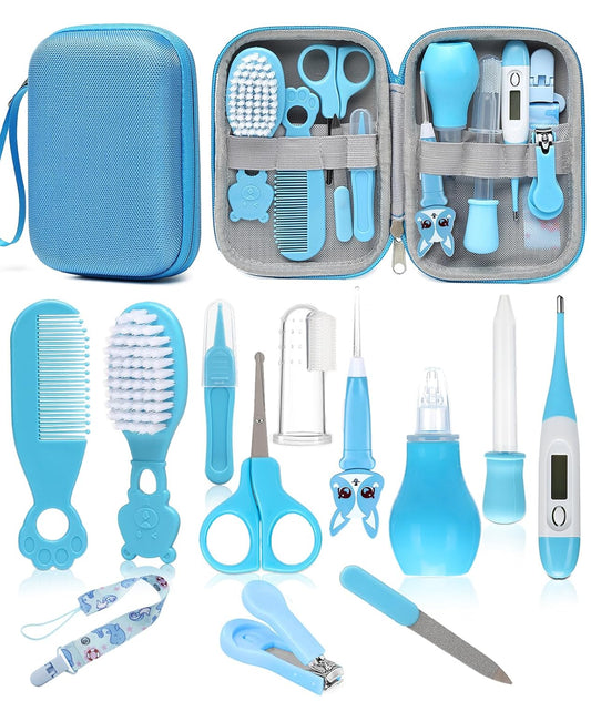 Baby Healthcare and Grooming Kit, Safety Newborn Nursery Baby Care Kit, with Hair Brush Comb, Nail Clipper, Thermometer, Pacifier Clip, Baby Registry Search, Baby Girl Boy Newborn Essentials