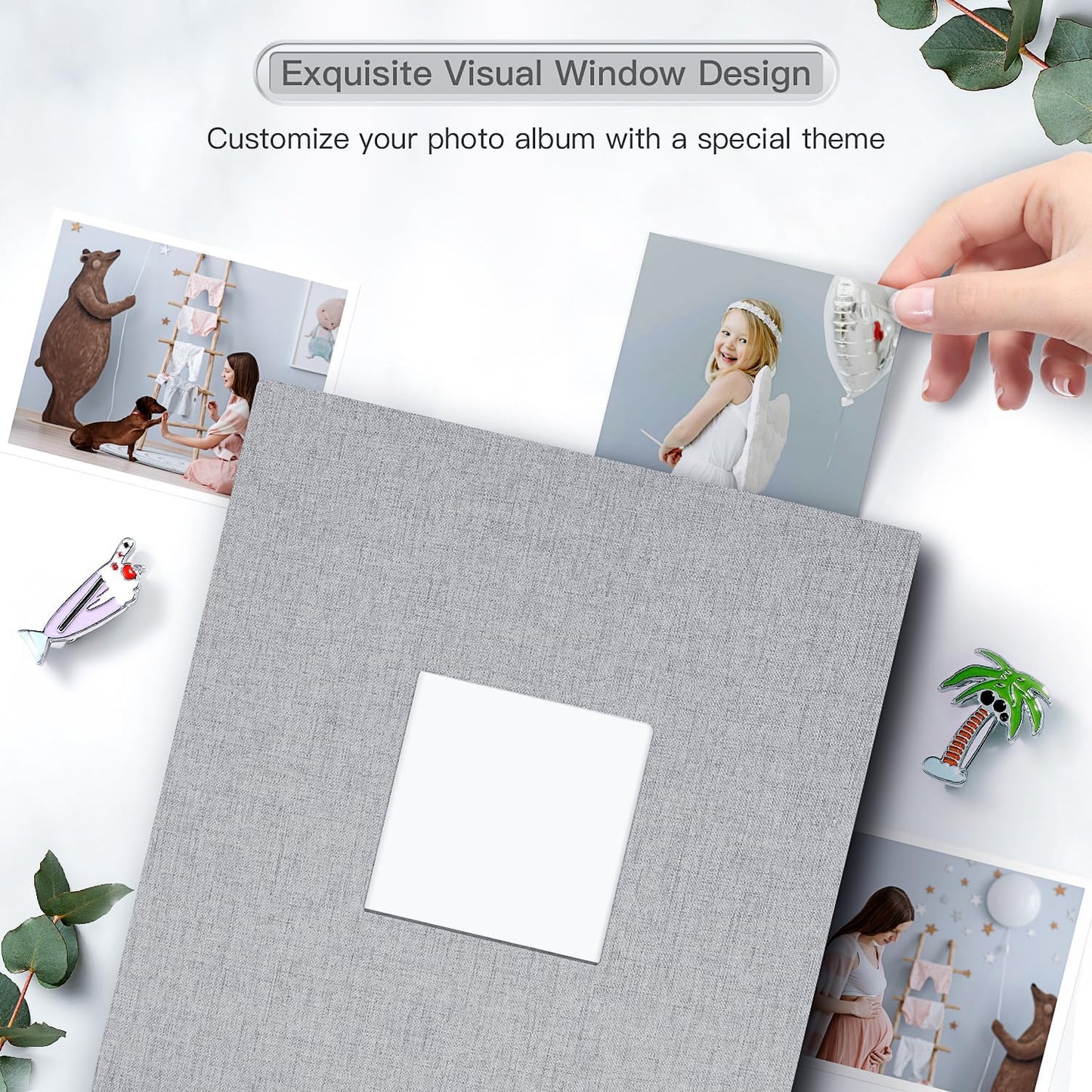 popotop Photo Album 4x6-600 Photos Photo Books with 600 Horizontal and Vertical Pockets,Linen Cover Albums for Family Wedding Anniversary Baby Vacation Pictures