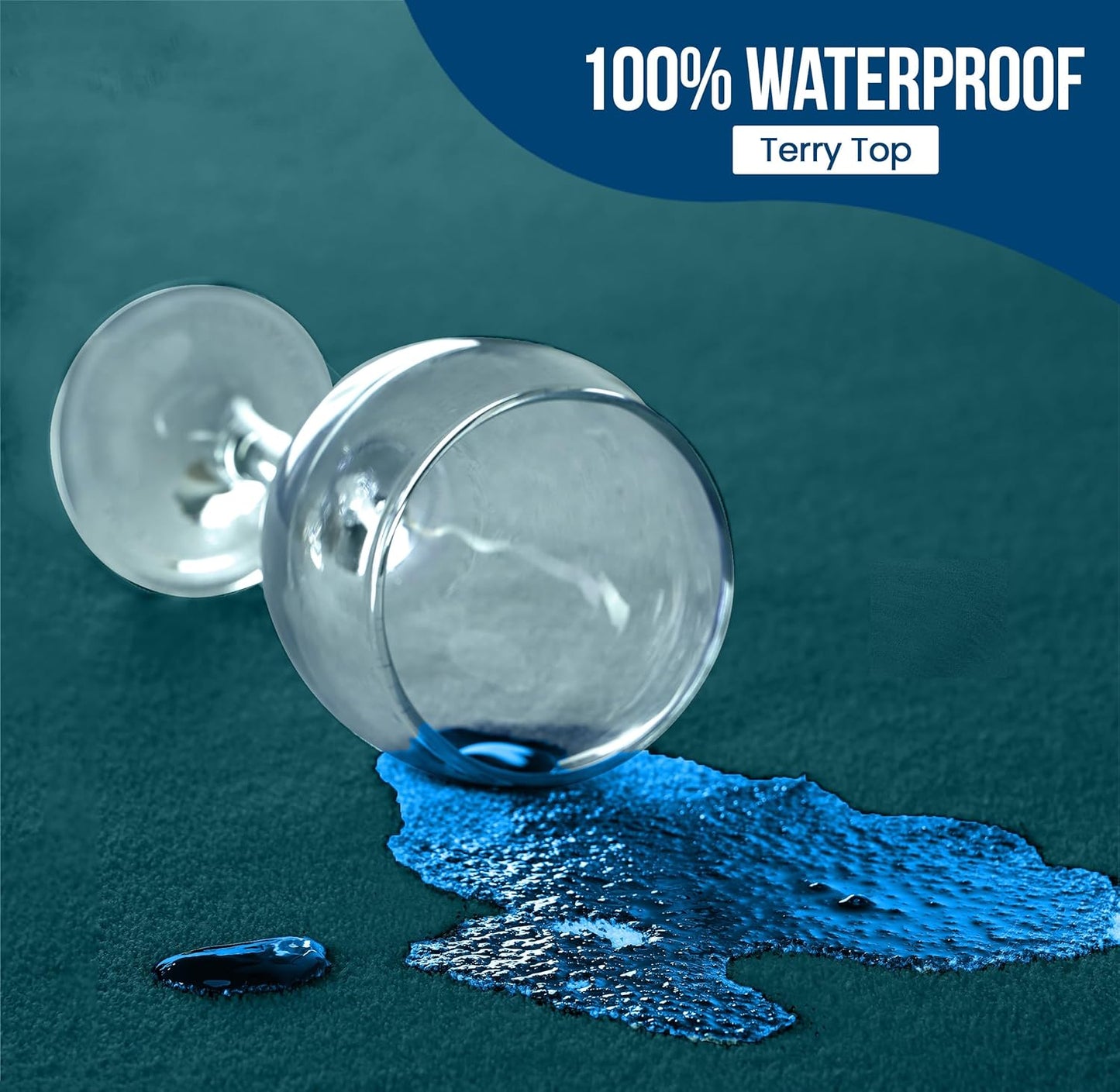 Utopia Bedding Waterproof Mattress Protector Queen Size, Premium Terry Mattress Cover 200 GSM, Breathable, Fitted Style with Stretchable Pockets (Teal)