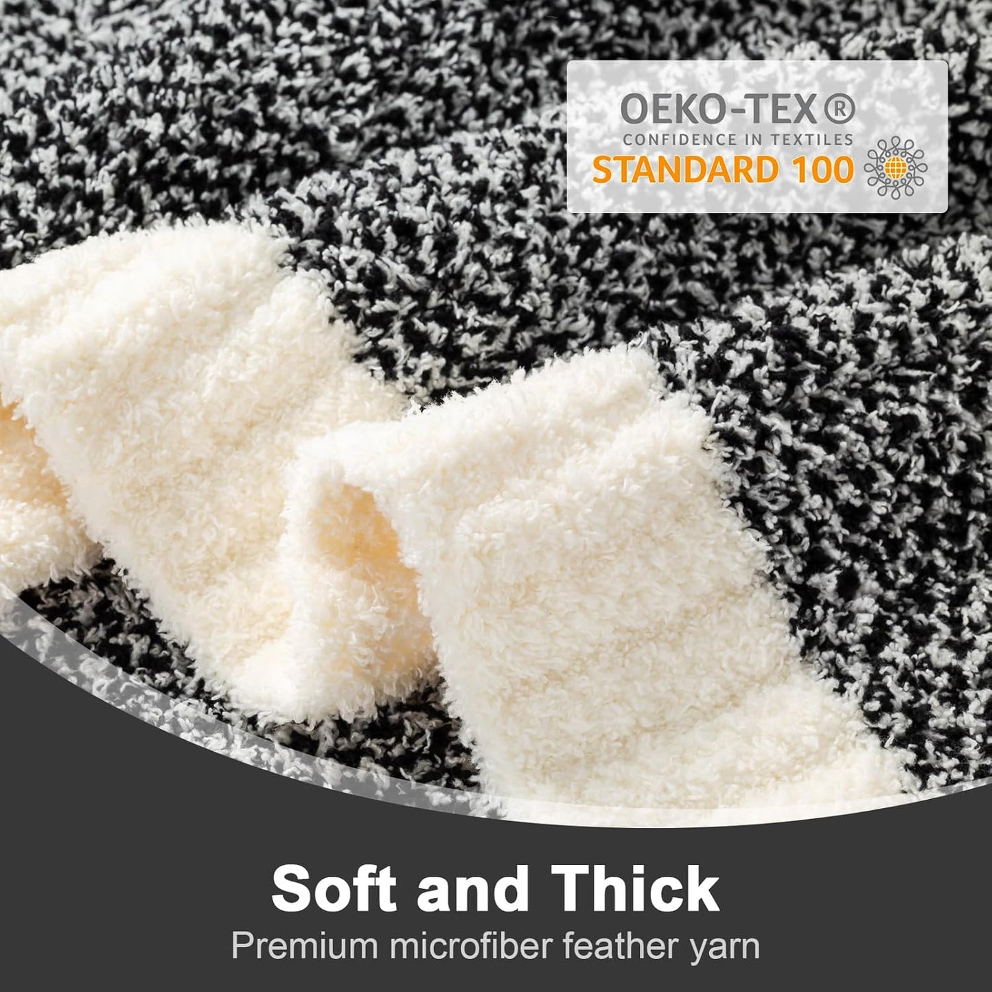 Snuggle Sac Queen Size Bedding Blanket Black, Super Soft Warm Cozy Bed Blankets Oversized Fuzzy Plush Blankets for Bed, Bedroom, Heather Black, 90x90 inches