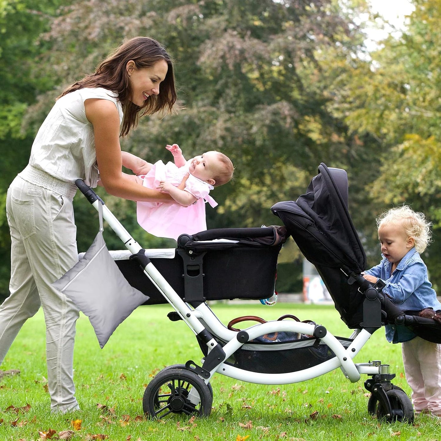 Shappy 2 Pcs Large Travel Laundry Bag Washable Waterproof Wet Dry Large Dirty Clothes Bag Bathing Workout(Solid Black Gray)