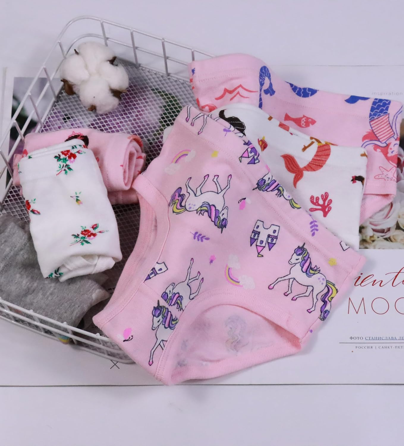 Boboking Soft Cotton Underwear Toddler Girls'Briefs Soft Undies