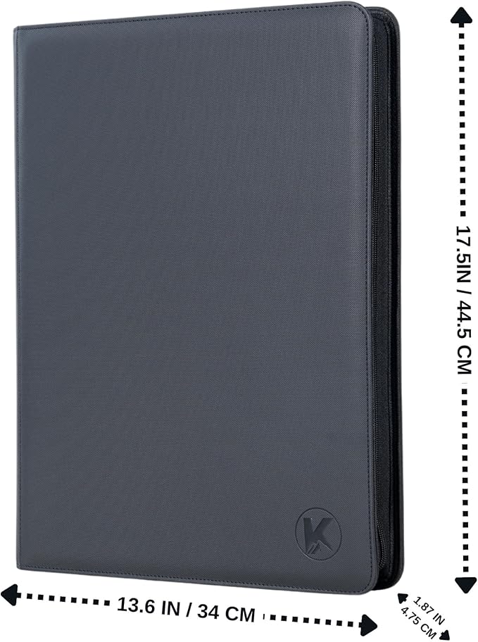 1000+ Pockets Trading Card Binder, 16-Pocket Card Ablum Compatible with MTG,Sports Cards & Other Standard Size Trading Cards (Black)