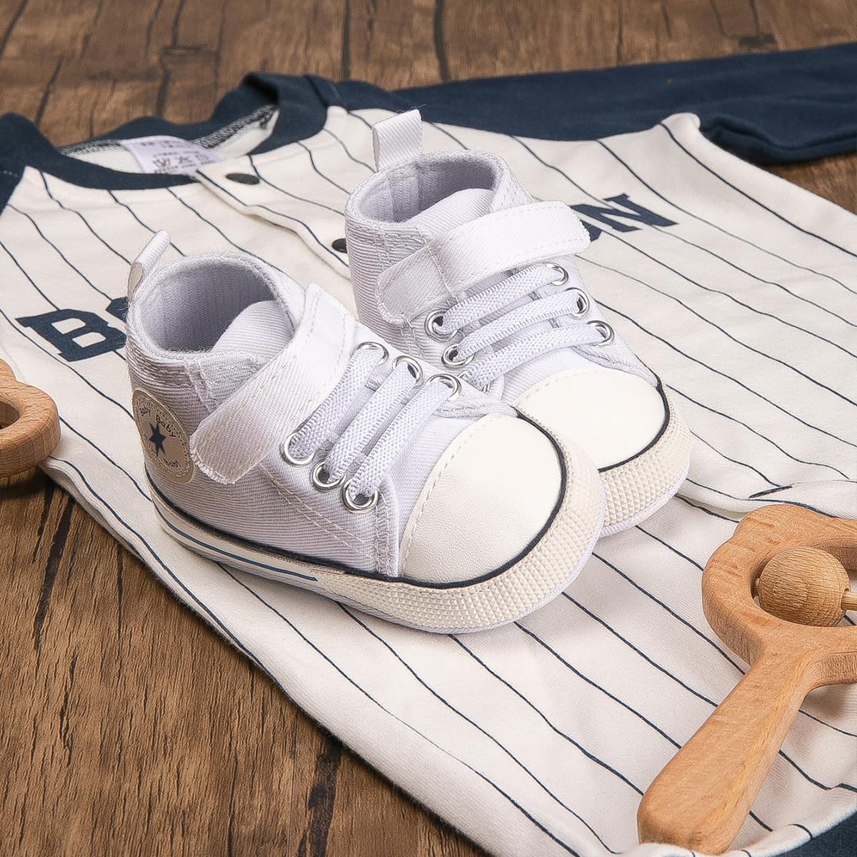 Unisex Baby Girls Boys Canvas High-top Shoes, Newborn Infant Anti-Slip Soft Sole Frist Walking Breathable Sneakers