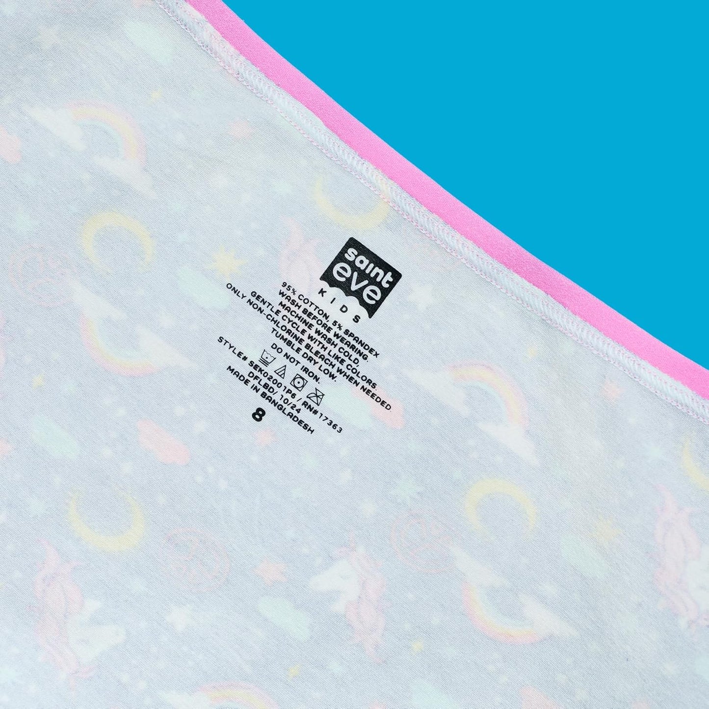 Saint Eve Kids Little Girls Cotton Underwear, Soft Breathable Multi Pack Brief Panties