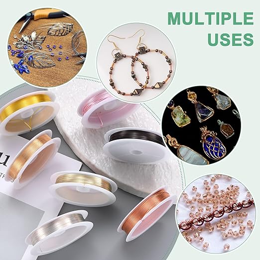 0.2 mm/32 Gauge Copper Wire for Jewelry Making, 82FT Copper Beading Craft Wire for Jewelry/Weaving/DIY Crafting/Planting, Color-Retaining [25M, Copper Tone]