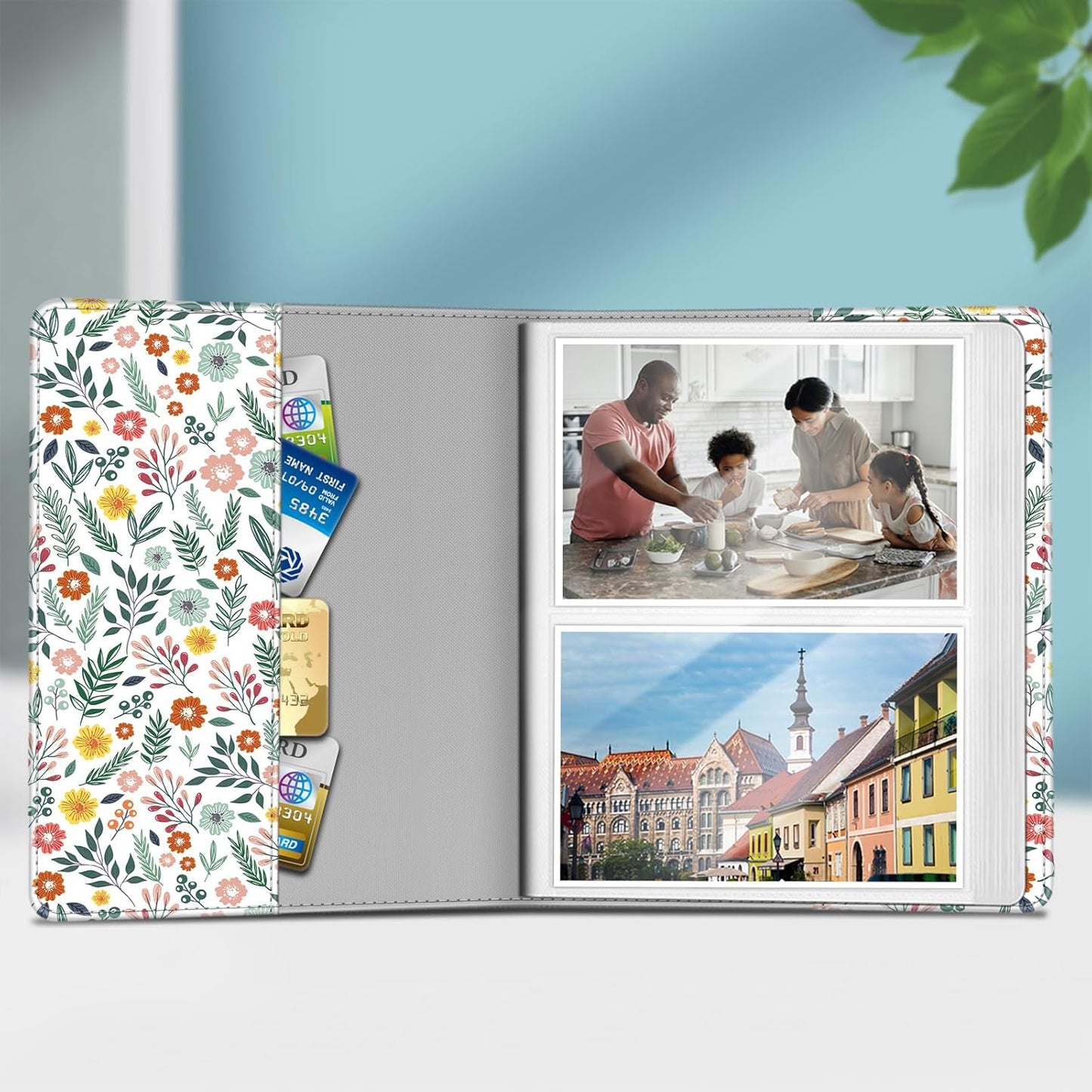 Fintie Photo Album for 4x6 Photos - 112 Pockets Vegan Leather Cover Memory Albums Book for Birthday Family Anniversary Vacation Pictures, Spring Bloom