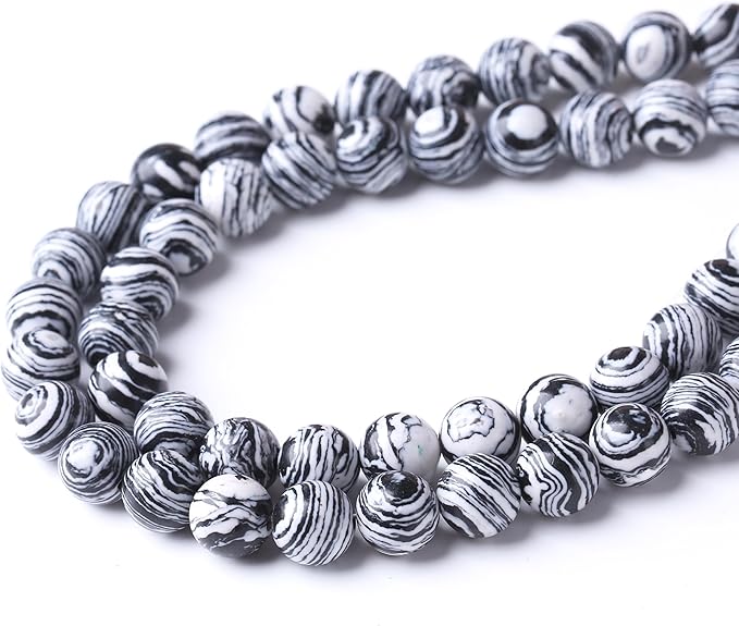 Black Peacock Turquoise Stone Beads Gemstone Round Crystal Energy Jade Beads Stone Beads for Jewelry Making DIY Bracelet Necklace Jewelry Making 1 Strand 15.5inch 4MM